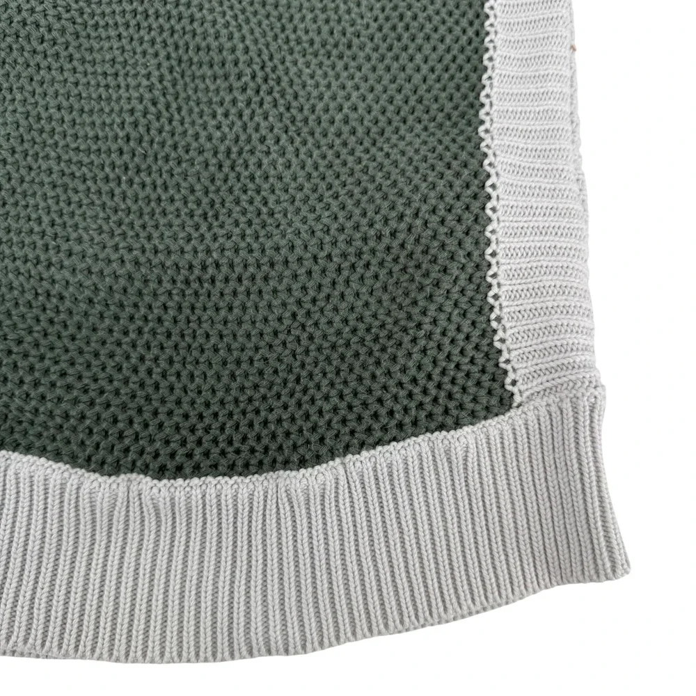 Vintage 90's Emporio Armani Sweater Italy 100%‎ Cotton XS–Slim Small Green White